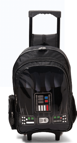 LUCAS Back to School Dart Vader Print Trolley Backpack