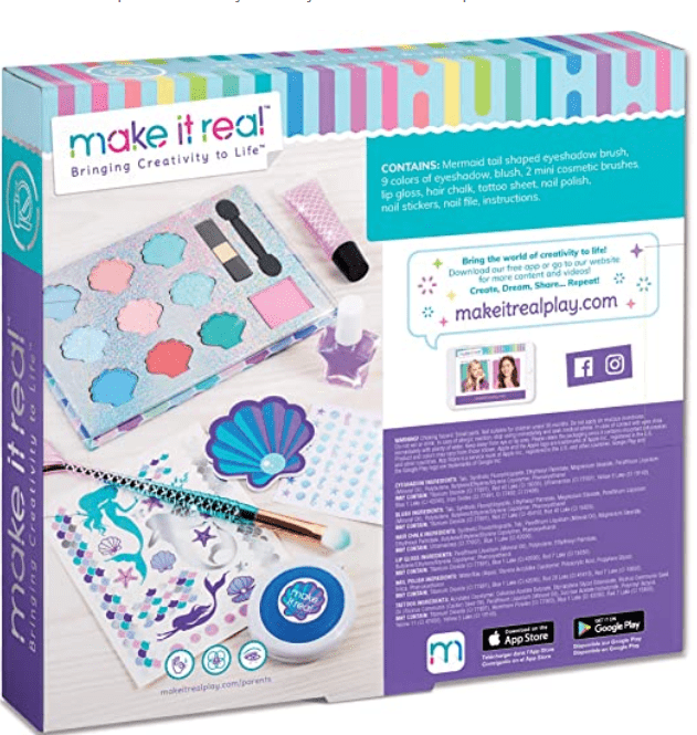 Make It Real – Mega Mermaid Makeover. Mermaid Themed Girls Makeup Kit.