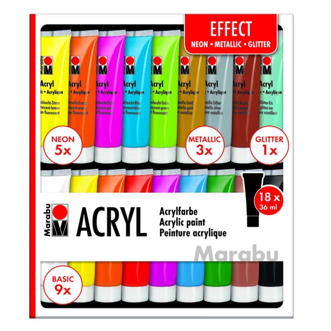 Marabu Toys Marabu Acrylic Paints Set Effects