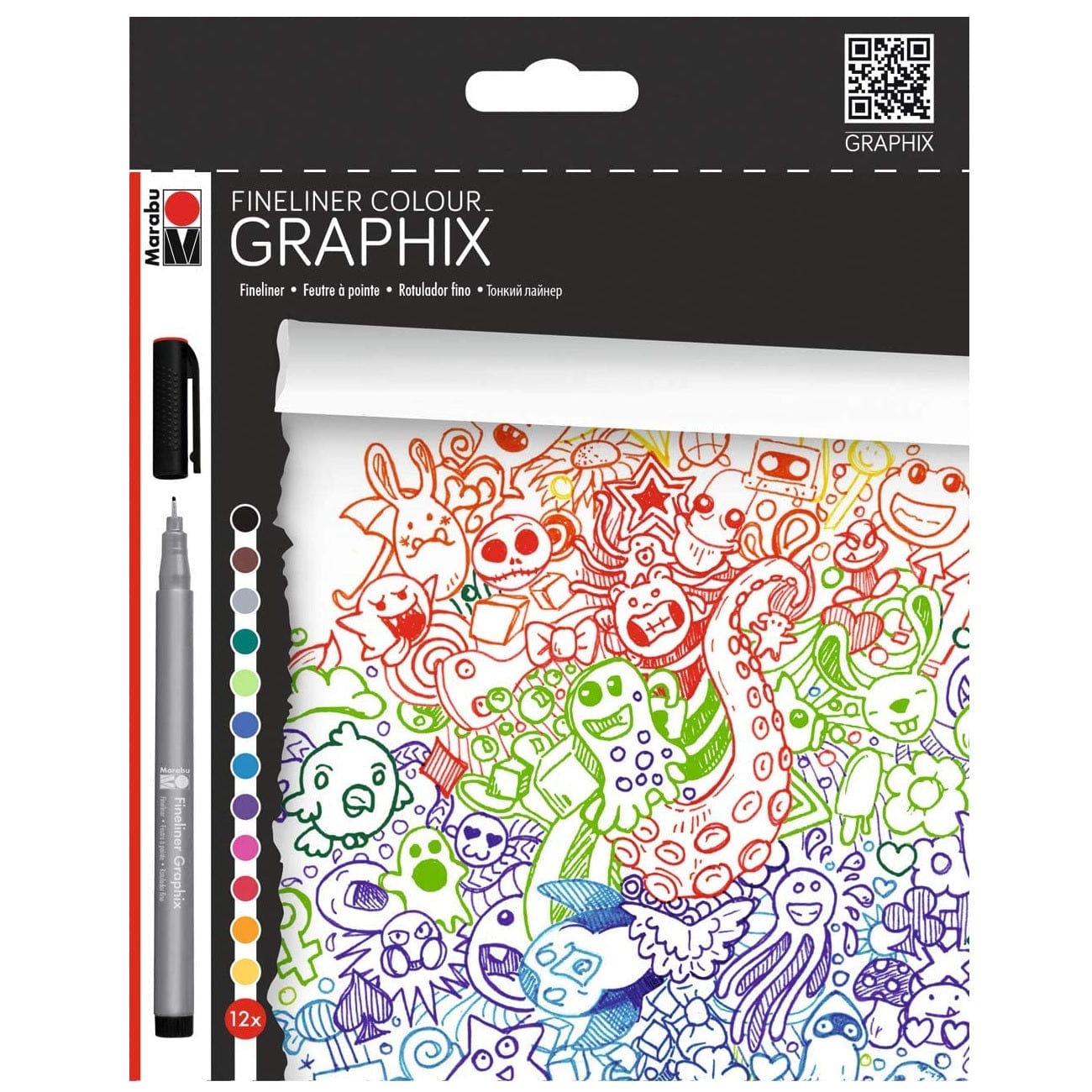 Marabu Toys Marabu Fineliner Colour Graphix, Doodle Supreme