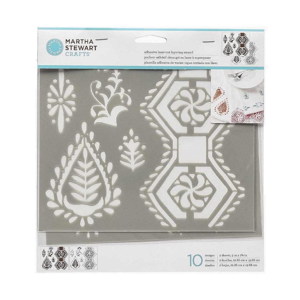 Martha Stewart Toys Martha Stewart Adhesive Stencils 2 sheets Block Print