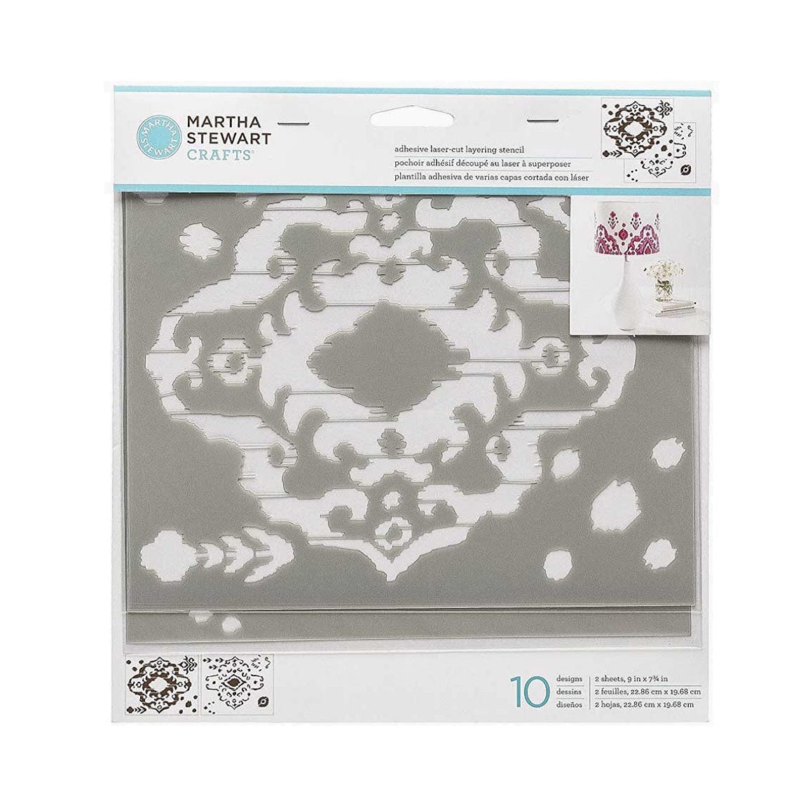 Martha Stewart Toys Martha Stewart Adhesive Stencils 2 Sheets Ikat