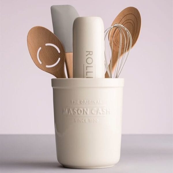 Mason Cash Home and Kitchen Mason Cash Innovative Kitchen Storage Jar, Ceramic, Off- White, 12 x 12 x 20 cm
