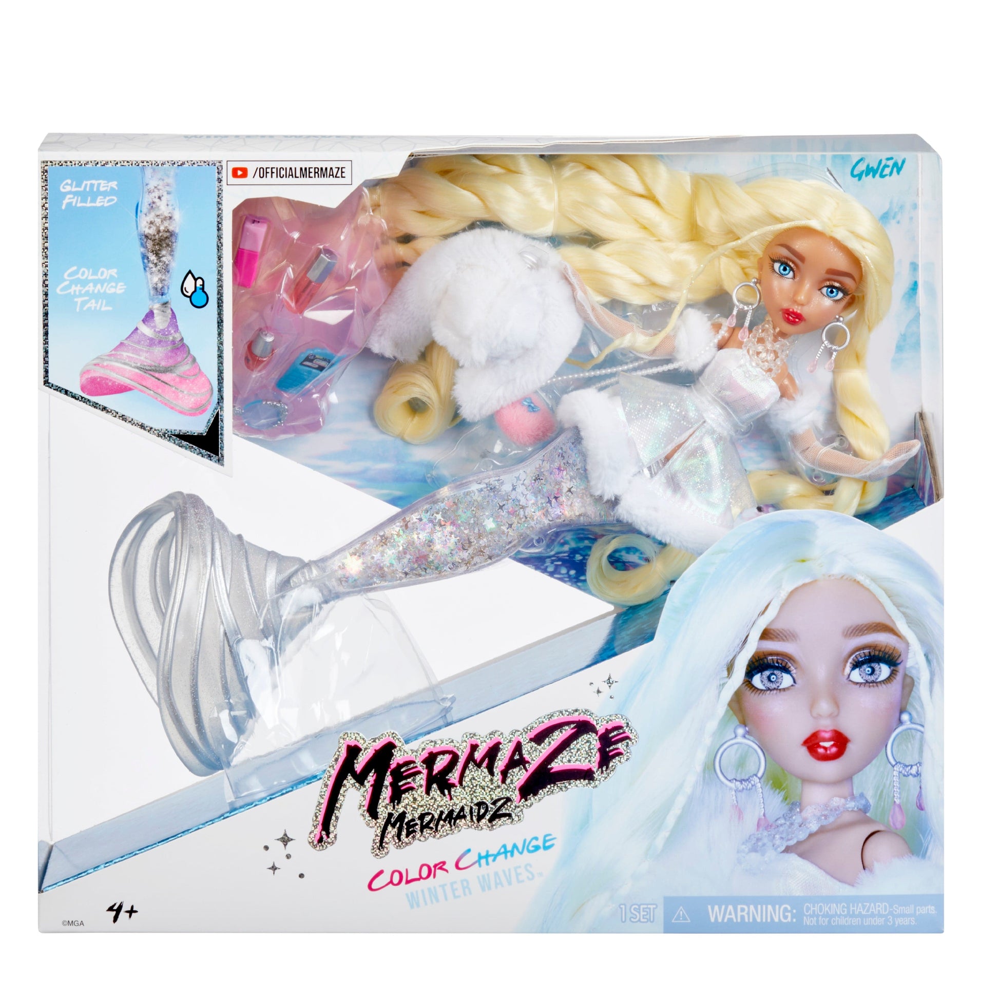 Mermaze Mermaidz Toys Mermaze Mermaidz Winter Waves Gwen Mermaid Fashion Doll with Accessories