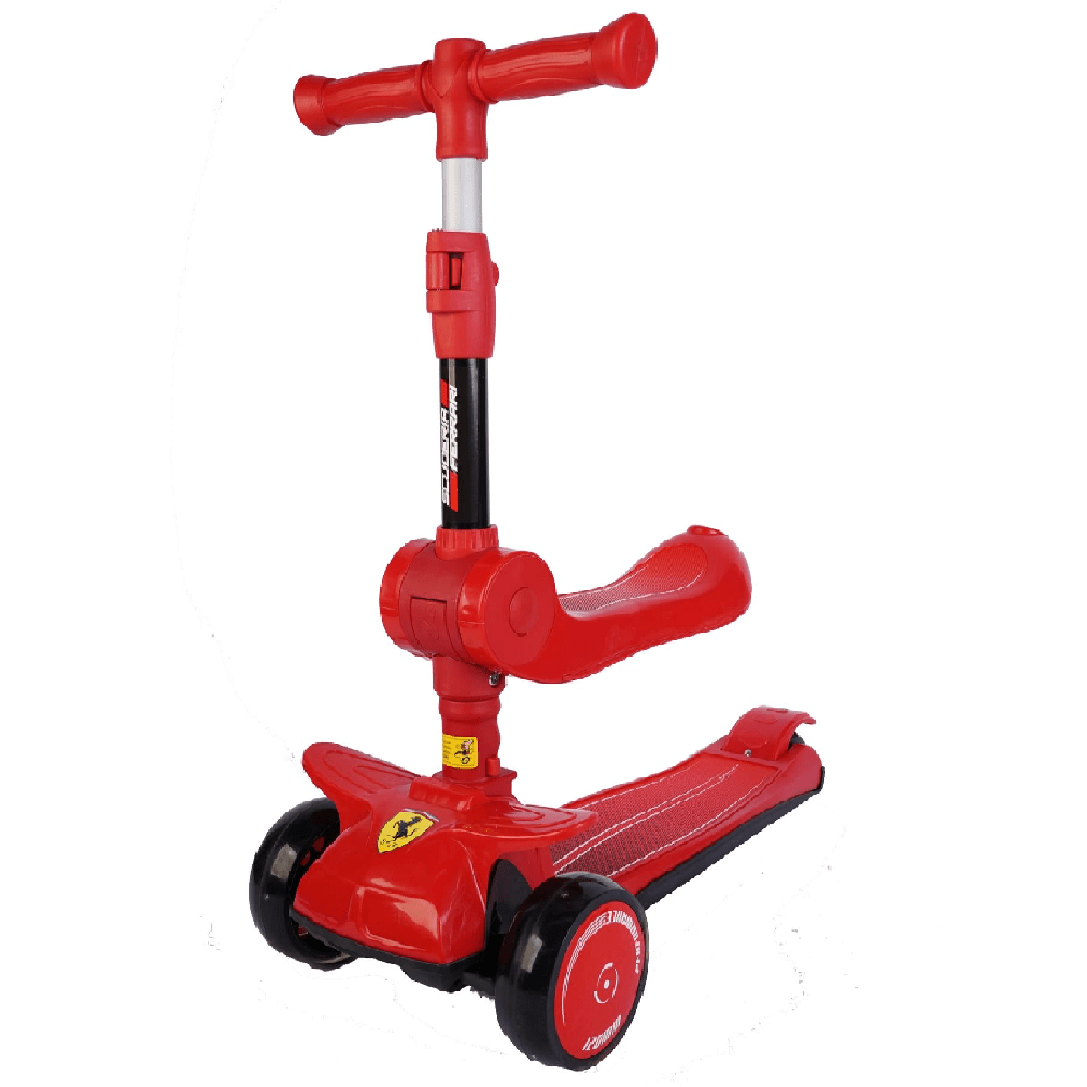 Mesuca Outdoor Mesuca Ferrari 3 In 1 Foldable Scooter Red
