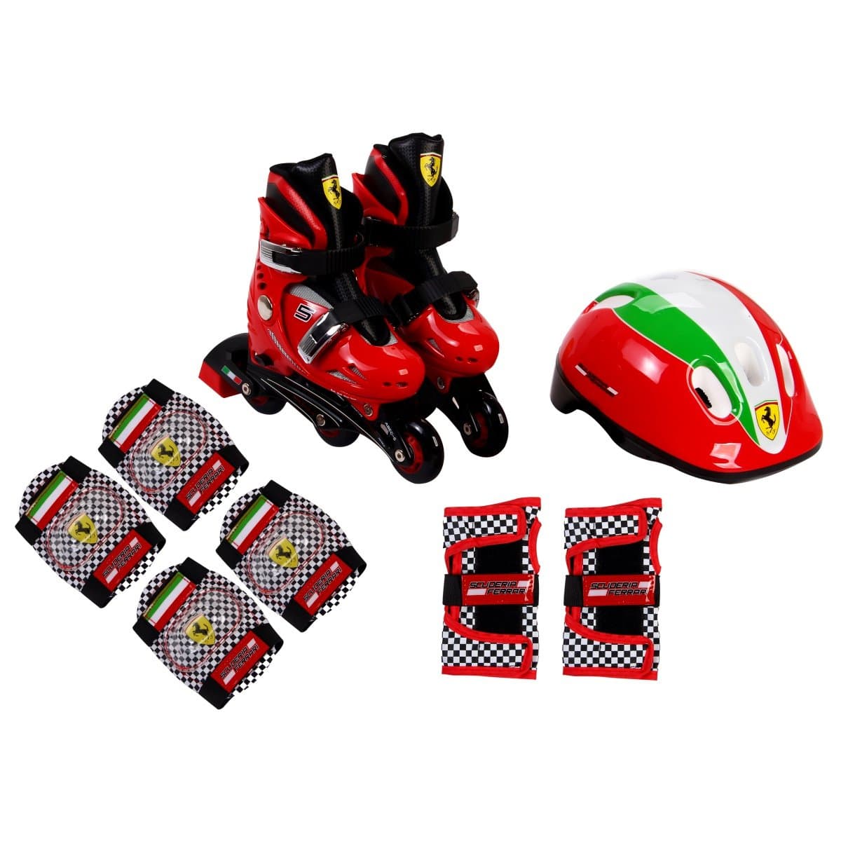 mesuca Outdoor Mesuca Ferrari Kids Skate Combo 33-36 Set Red