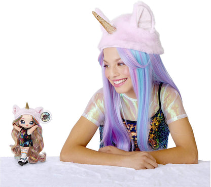 دمية نا نا نا مفاجأة 2 في 1 مع كرة صوفية مع بالون قصاصات ورقية 