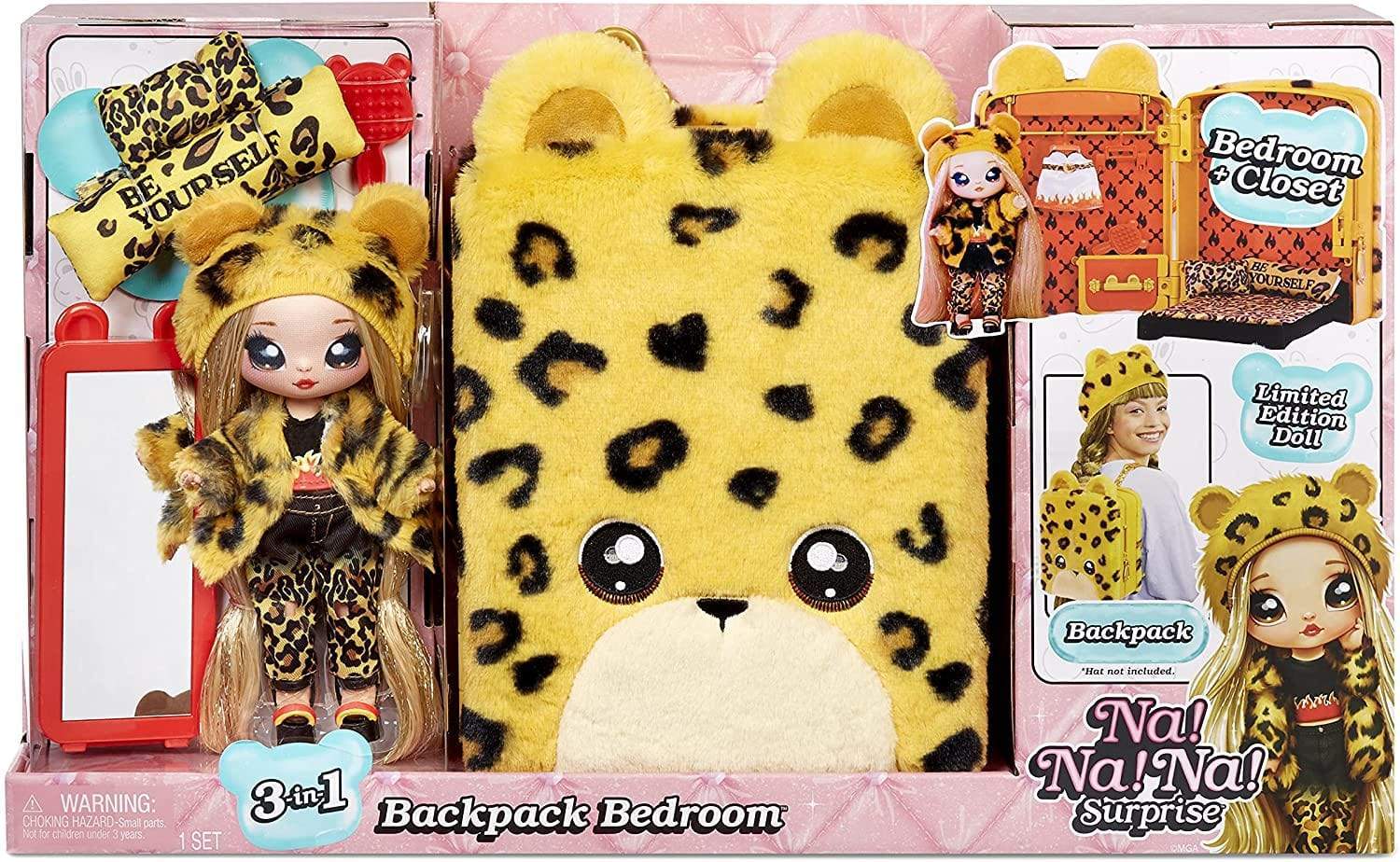 Na! Na! Na! Surprise 3-in-1 SPARKLE Backpack Bedroom-JENNEL JAGUAR