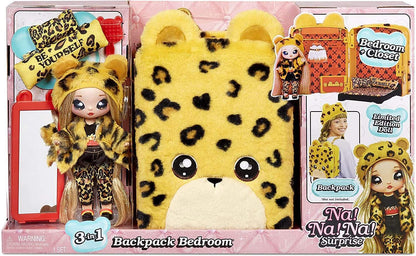 MGA Na! Na! Na! Surprise 3-in-1 SPARKLE Backpack Bedroom-JENNEL JAGUAR