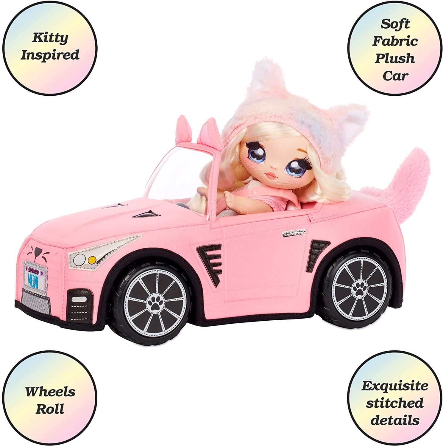 MGA Toys MGA Entertainment Na! Na! Na! Surprise Pink Soft Plush Convertible Car