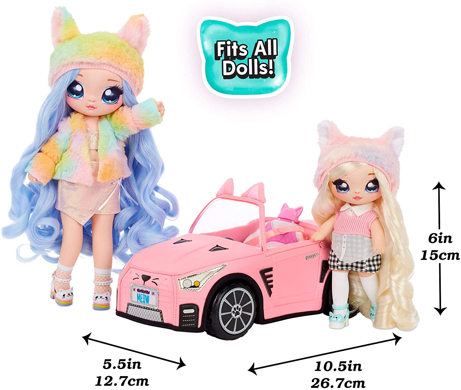 MGA Toys MGA Entertainment Na! Na! Na! Surprise Pink Soft Plush Convertible Car