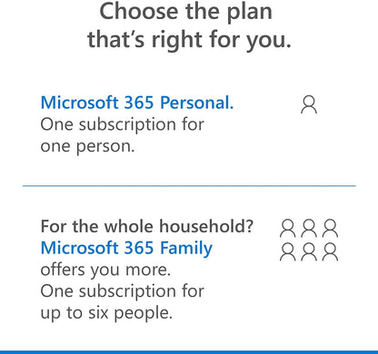 Microsoft Electronics Microsoft 365 Personal | Office 365 apps | 1 user | 1 year subscription