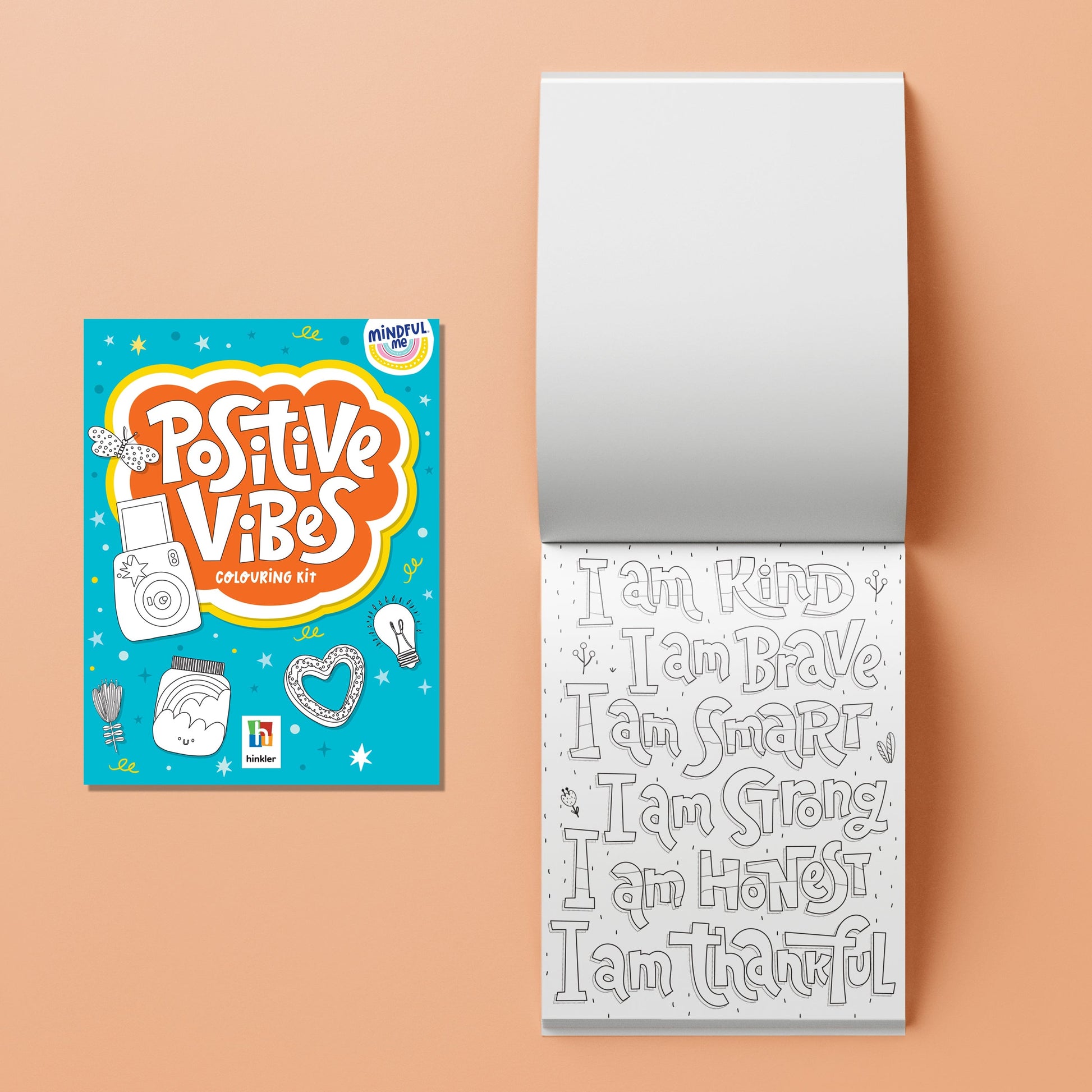 Mindful Me Hinkler Mindful Me Positive Vibes Colouring Kit