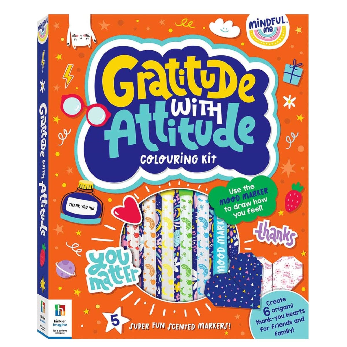Mindful Me Toys Hinkler Mindful Me Gratitude with Attitude Colouring Kit