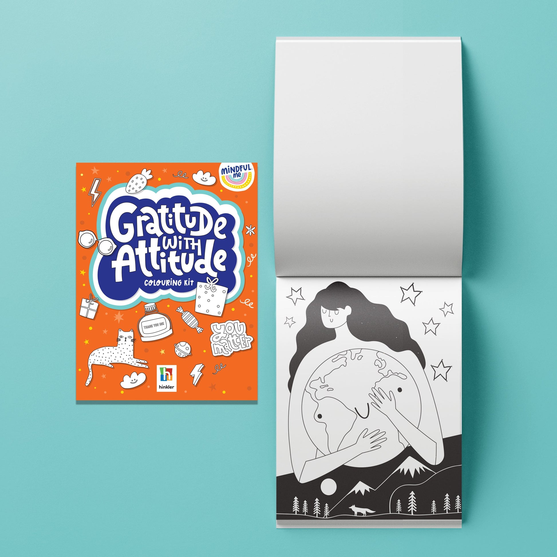 Mindful Me Toys Hinkler Mindful Me Gratitude with Attitude Colouring Kit