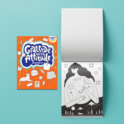 Mindful Me Toys Hinkler Mindful Me Gratitude with Attitude Colouring Kit