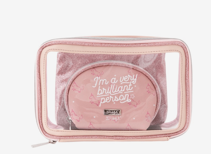 Glitter Collection Toiletries Bags I'm A Very Brilliant [Set Of 3]