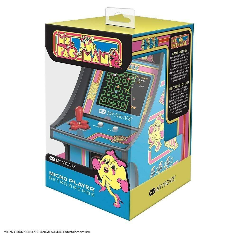 My Arcade Gaming 6.75" COLLECTIBLE RETRO MS. PAC-MAN MICRO PLAYER - YELLOW