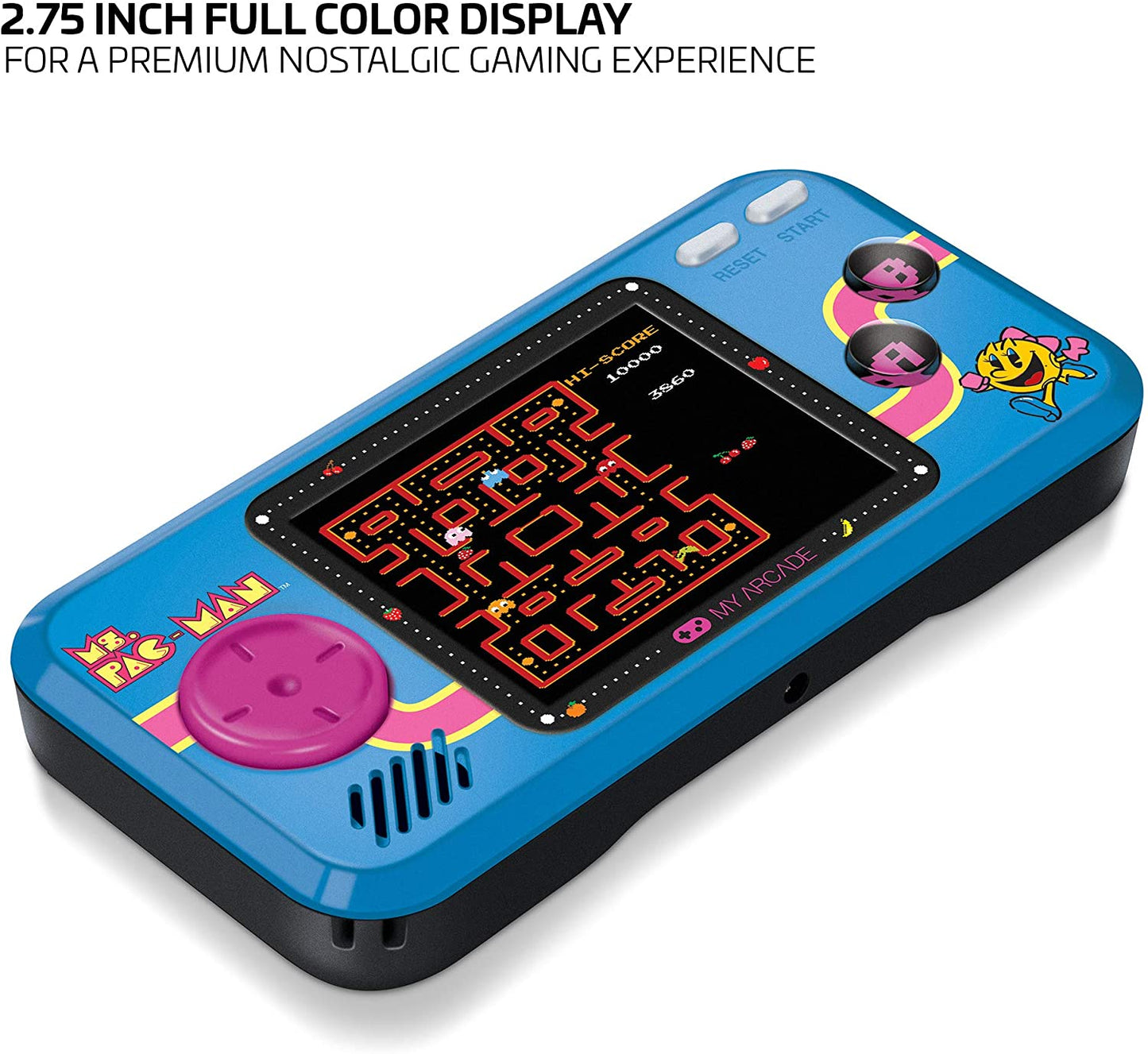 My Arcade Gaming My Arcade Ms. Pac-Man Pocket Player Handheld Game Console: 3 Built In Games