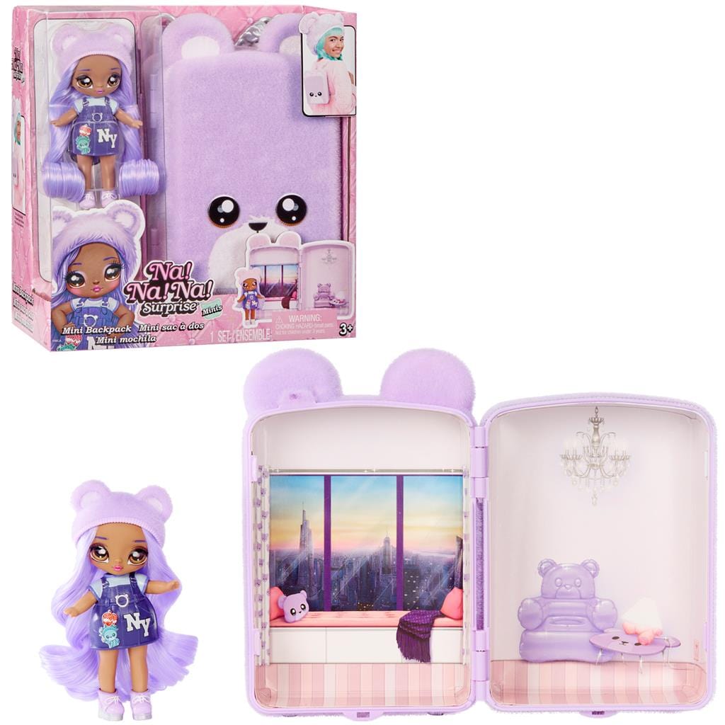 Na! Na! Na! Surprise Toys Na! Na! Na! Surprise Mini Backpack Playset- City Bear