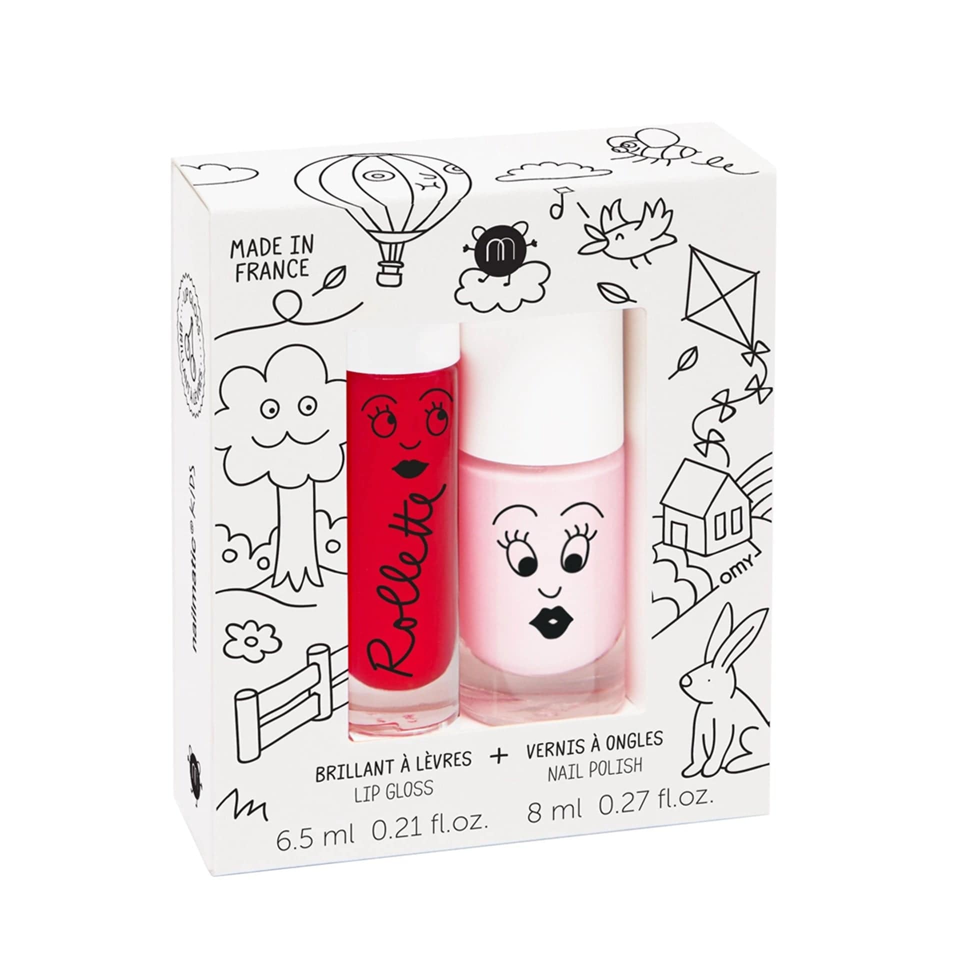 NAILMATIC Beauty Nailmatic Kids Kids Cottage 1 Lip Gloss Cherry + 1 Water Based Nail Polish Gaston