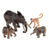 National Geographic toys Nat Geo Wild Animal Figures with Elephant Family and Monkey (4 Pieces)