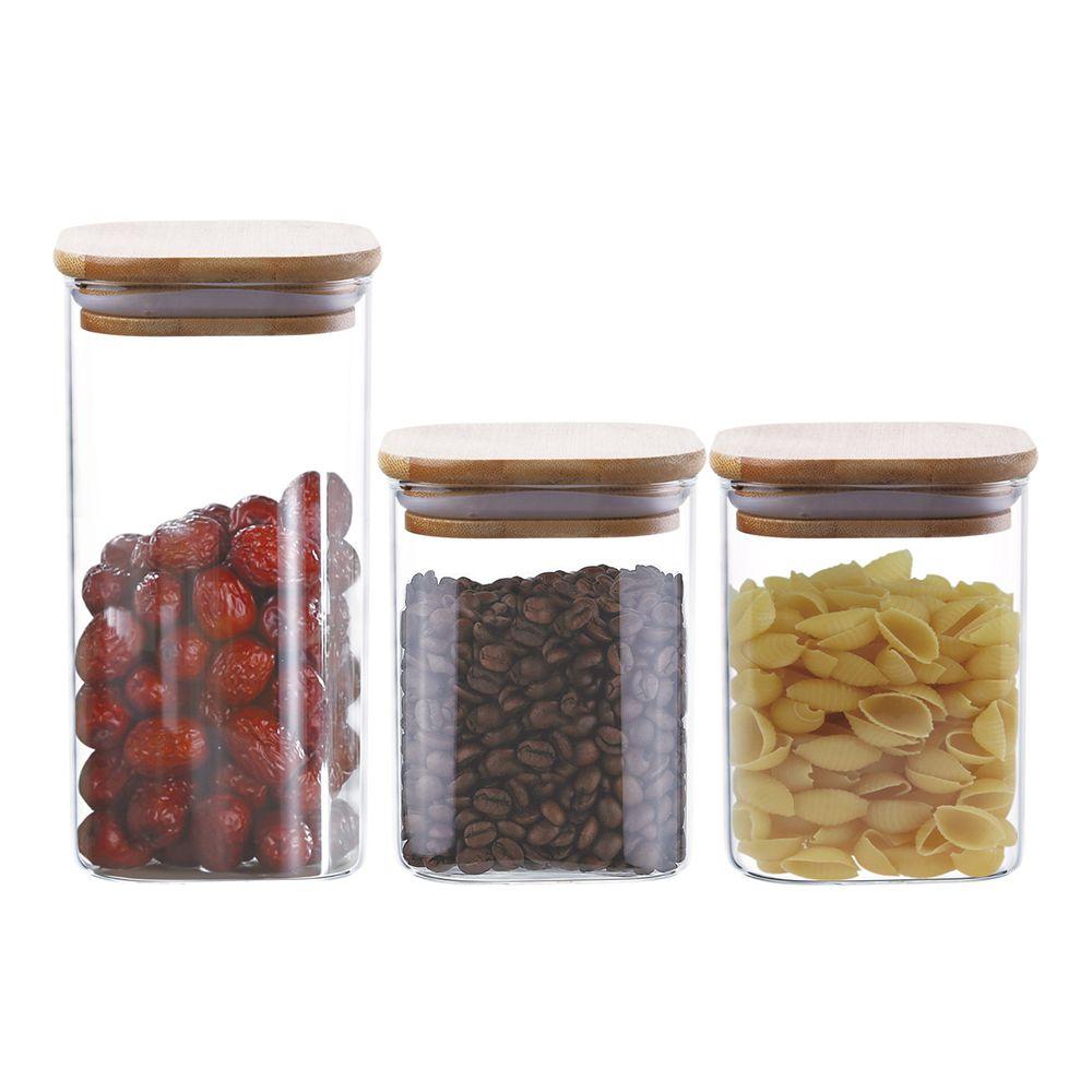 Neoflam Home & Kitchen Neoflam Borosilicate 3Pcs Canister Set - (DTC081020)