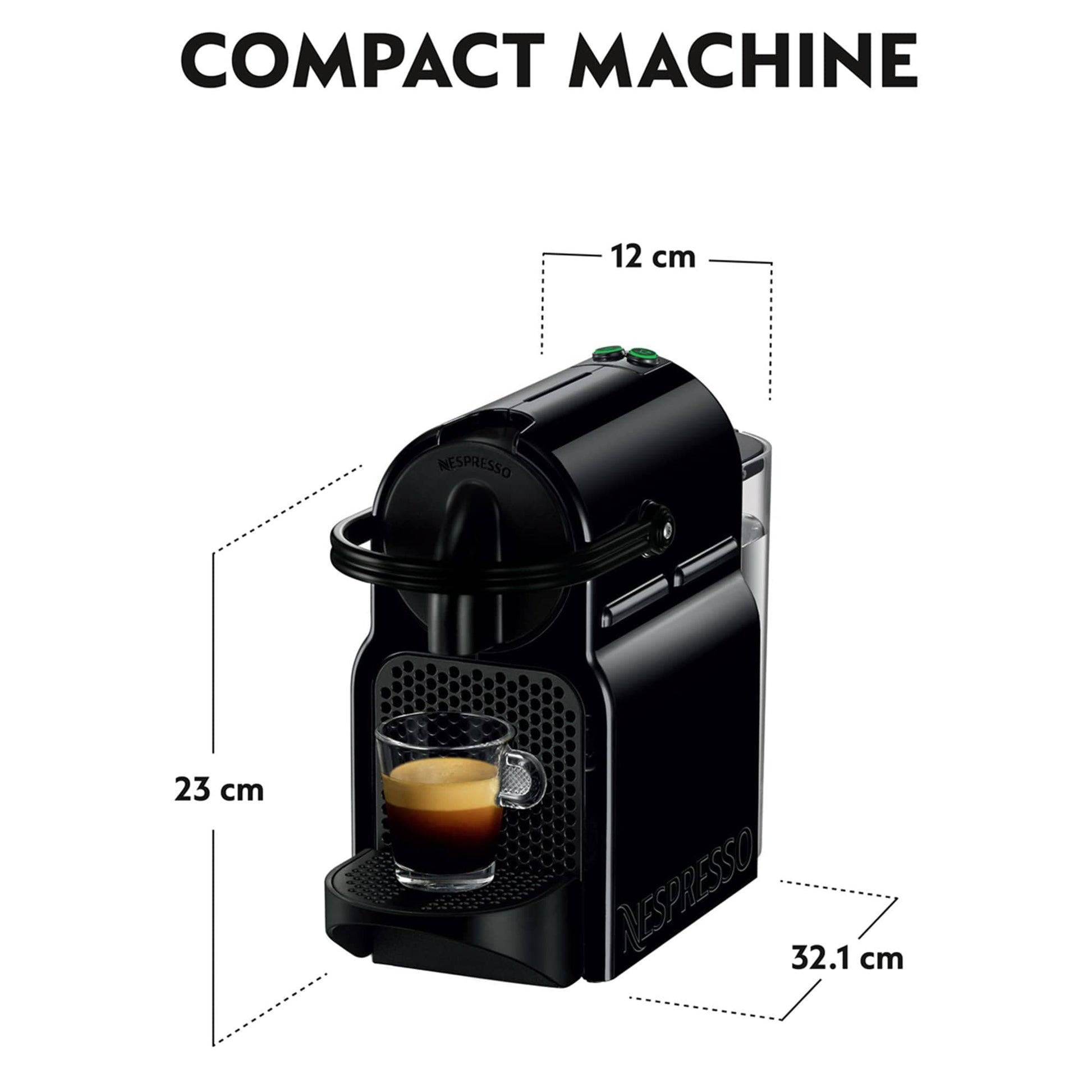 Nespresso Appliances Nespresso Inissia Coffee Machine With Aeroccino Milk Frother Black