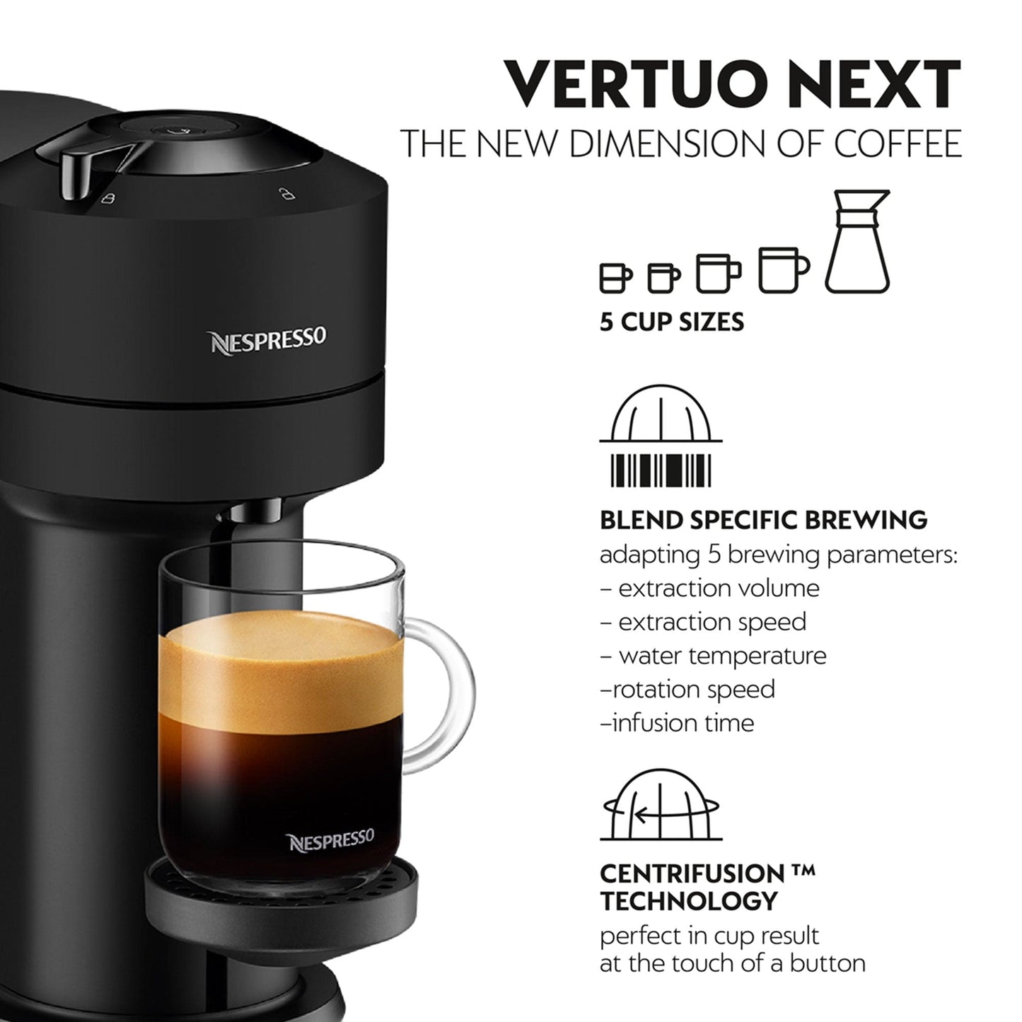 Nespresso Appliances Nespresso Vertuo Next Premium Matte Black