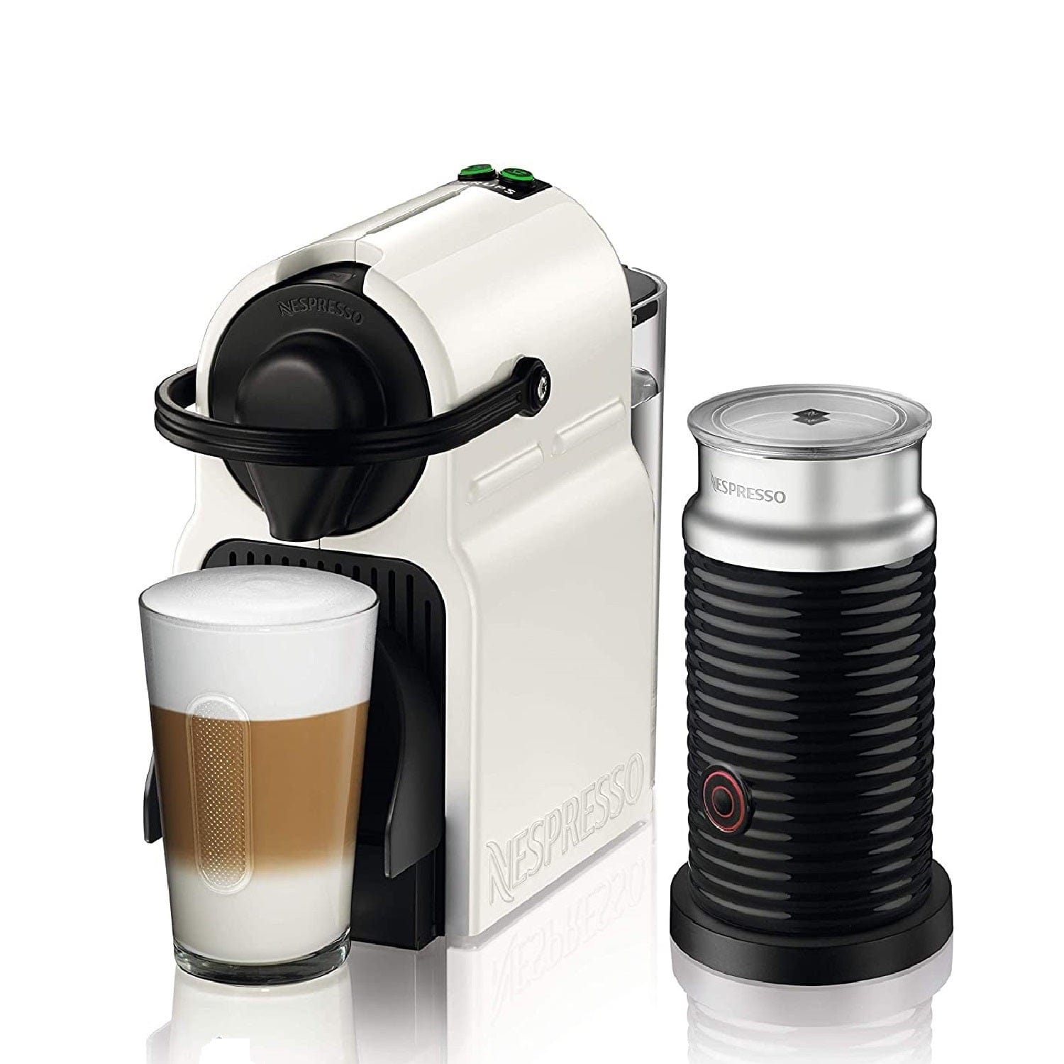 Nespresso Home Appliance Nespresso Inissia Coffee Capsule Machine with Aeroccino, White by Krups