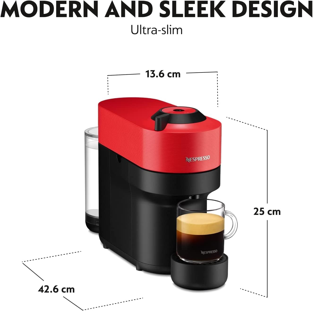 Nespresso Home Appliance Nespresso Vertuo POP Red Coffee Machine