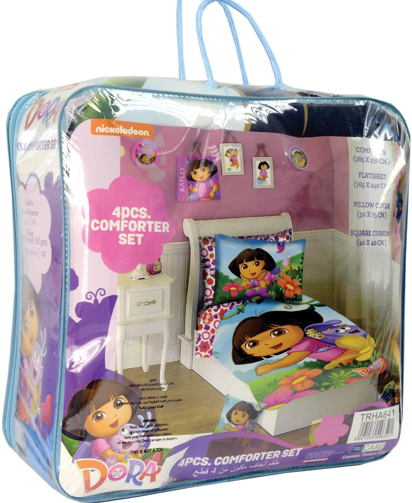 Nicklodeon Bedding kids Bedding Kids Kids 4Pcs  Comforter Set Dora