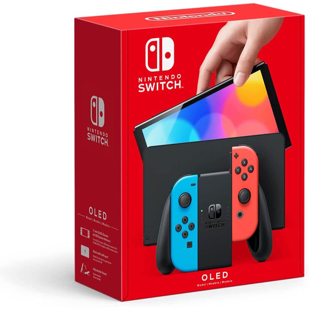 Nintendo Games Nintendo Switch OLED (2021) Model – Neon Red & Blue Joy Con