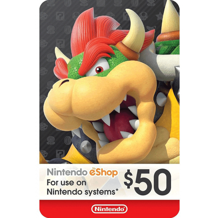 Nintendo Gift Cards Nintendo eShop Card $50 (US)