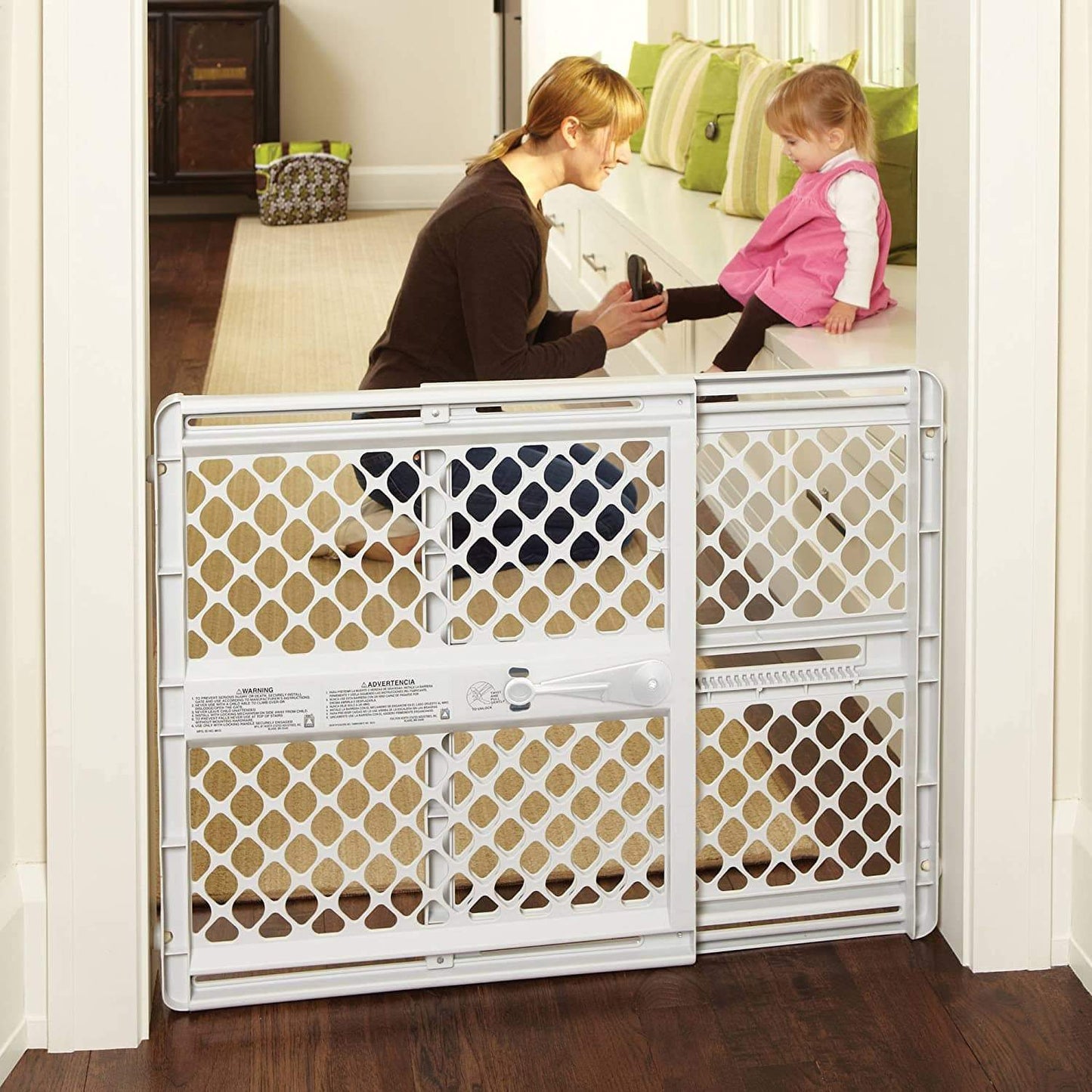 North States Babies North States Supergate Classic 26"-42", Versatile Baby Gate, Light Gray