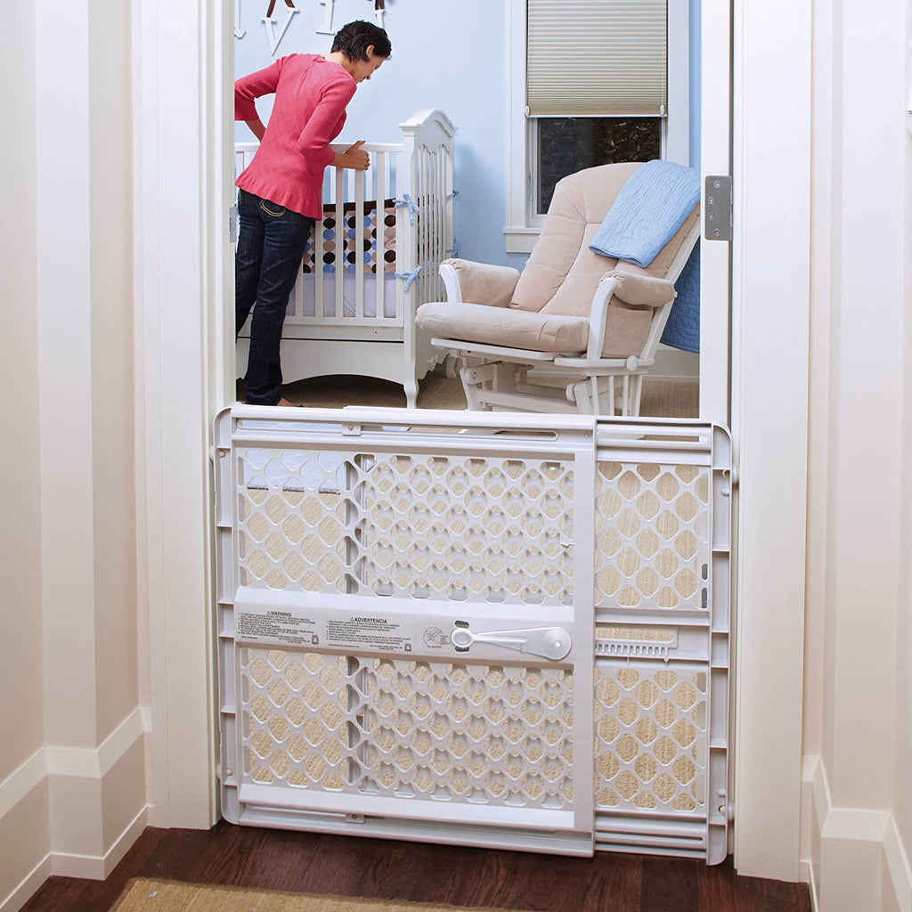 North States Babies North States Supergate Classic 26"-42", Versatile Baby Gate, Light Gray