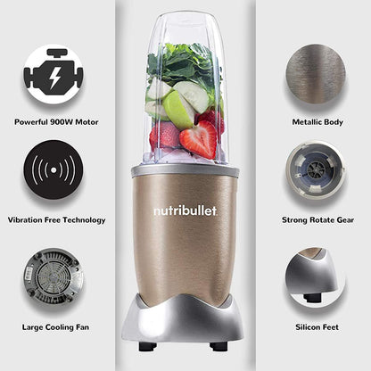 Nutribullet Appliances Nutribullet Pro12 Piece High Speed Blender Mixer System 900 Watts - Copper Gold