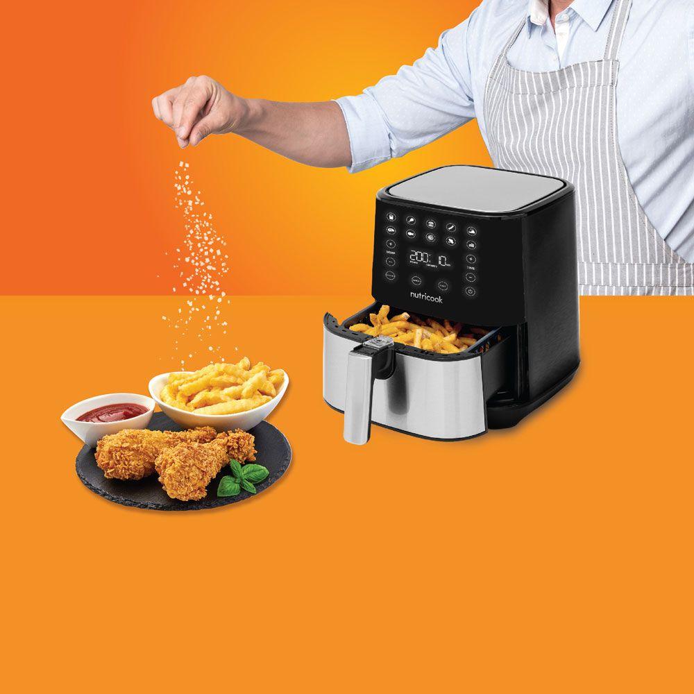 Nutricook Home & Kitchen Nutricook Air Fryer 2, 1700 Watts, Black/Silver 2 Year Warranty