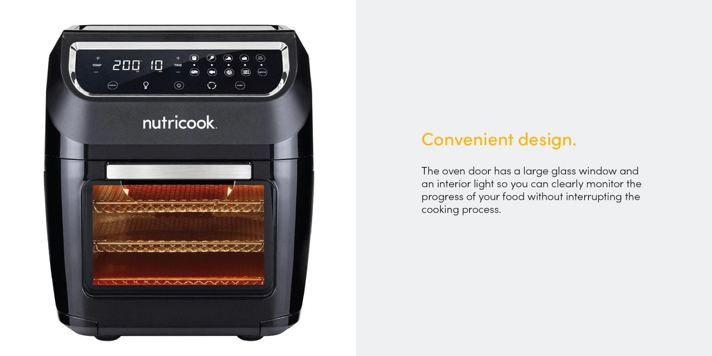 Nutricook Home & Kitchen Nutricook Air Fryer Oven 12.0 Liters 1800 Watts - Black