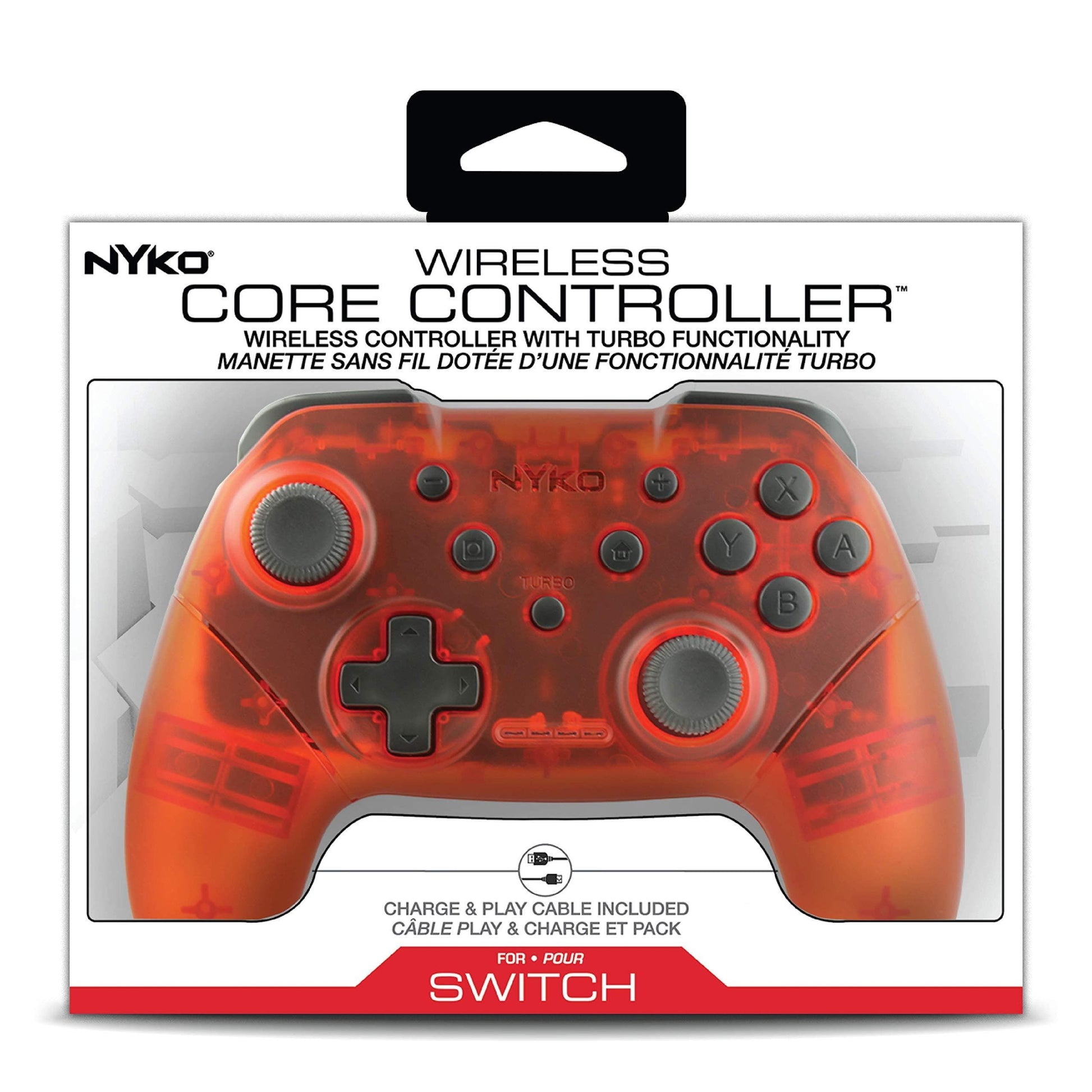 NYKO Portable Game Console Accessories Nyko 87261 Wireless Core Controller (Red) for Nintendo Switch