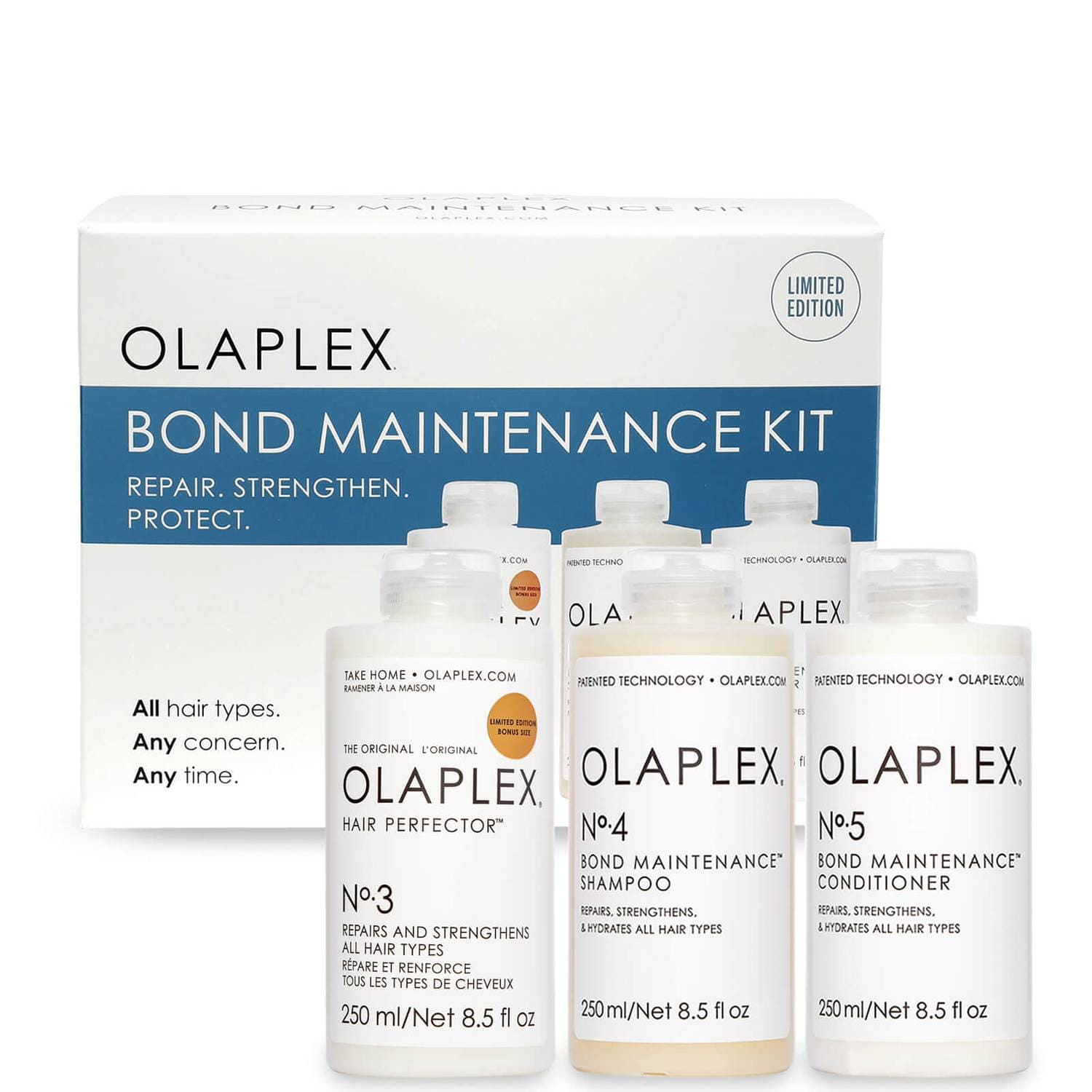 Olaplex Beauty Olaplex Bond Maintenance Set (NO.4, NO.5 & Supersize NO.3) 250ml