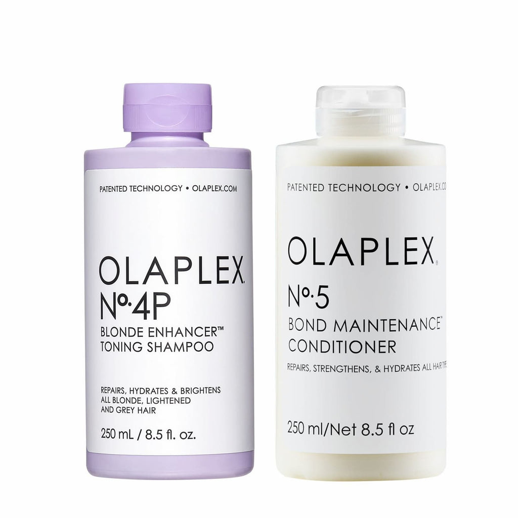 Olaplex Beauty Olaplex No 4P Blonde Enhancer Toning Shampoo & No 5 Conditioner Set 250ml
