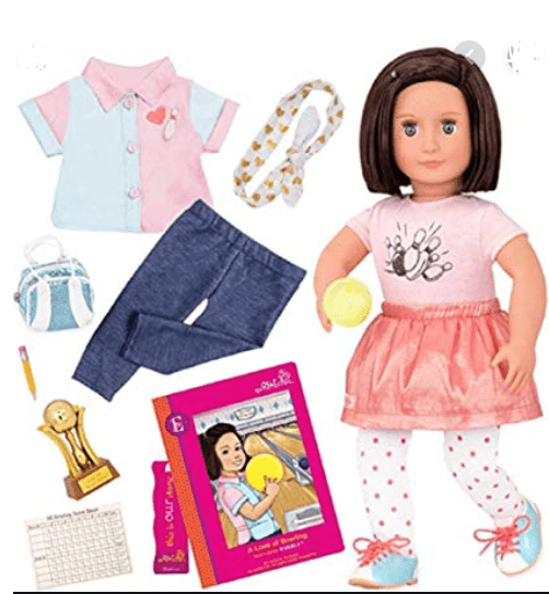 Our Generation Toy OG Deluxe Bowling Doll with Book Everly