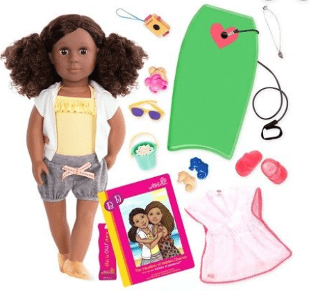 Our Generation Toy OG Deluxe Twin Doll AA w/Book, Dedra
