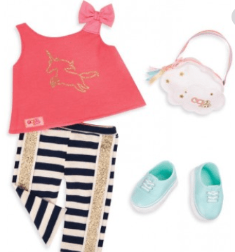 Our Generation Toy OG Unicorn Shirt Outfit