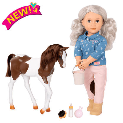 Our Generation Toys Our Generation 18-inch Doll Yanira & Horse Foal