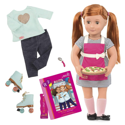 Our Generation Toys Our Generation Deluxe Isa Diner Doll With Book