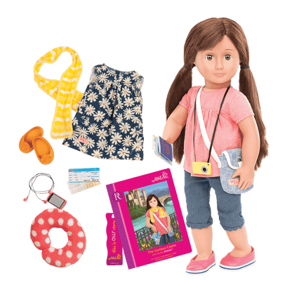 Our Generation Toys Our Generation Deluxe Reese Travel Doll & Book