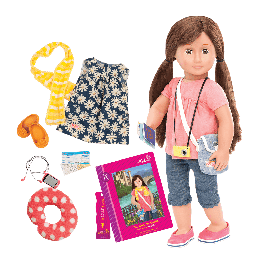 Our Generation Toys Our Generation Deluxe Reese Travel Doll & Book