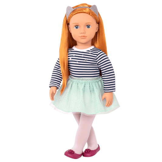Our Generation Toys Our Generation Doll Arlee With Striped Top & Tutu